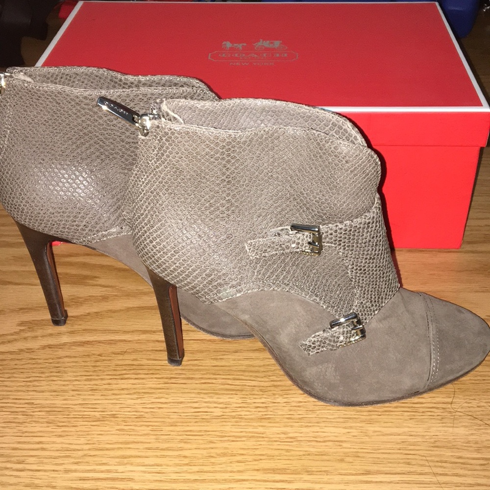 Coach bootie heels size 6